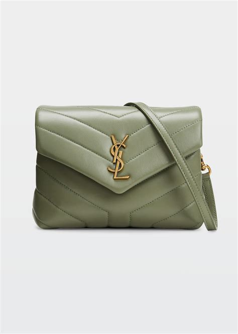 sage green ysl bag|YSL quilted shoulder bag.